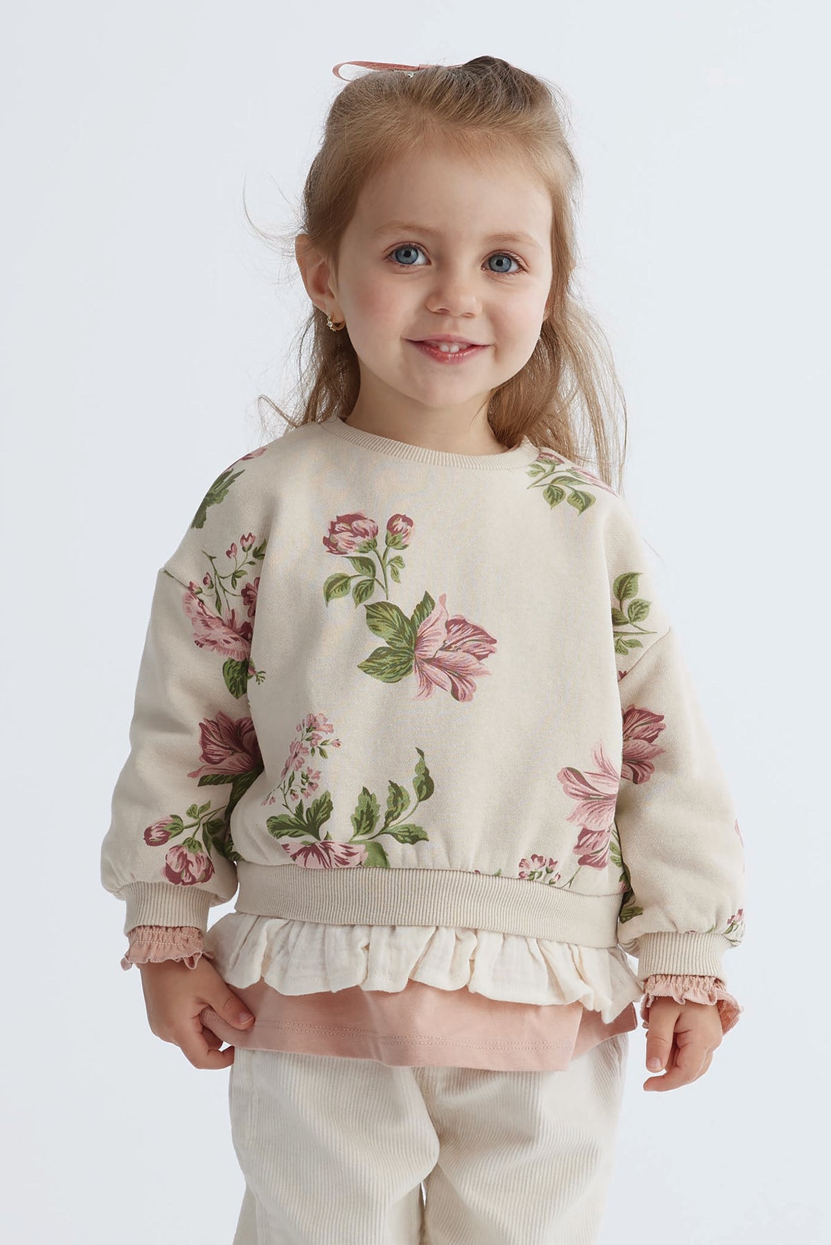 Chandail ouaté - Bébé fille && BEIGE/MULTI