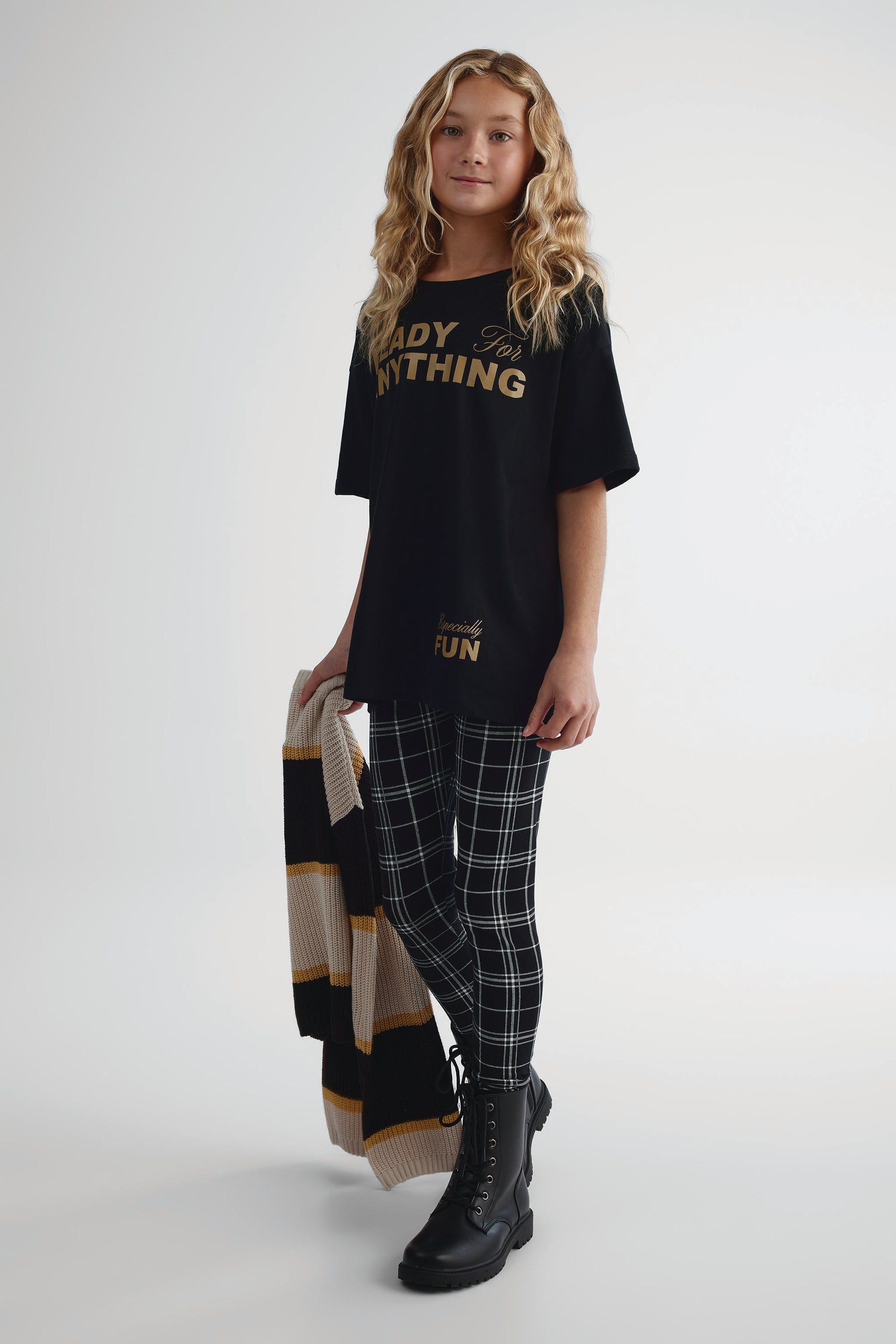 Legging 2/25$ - Ado fille && NOIR/MULTI
