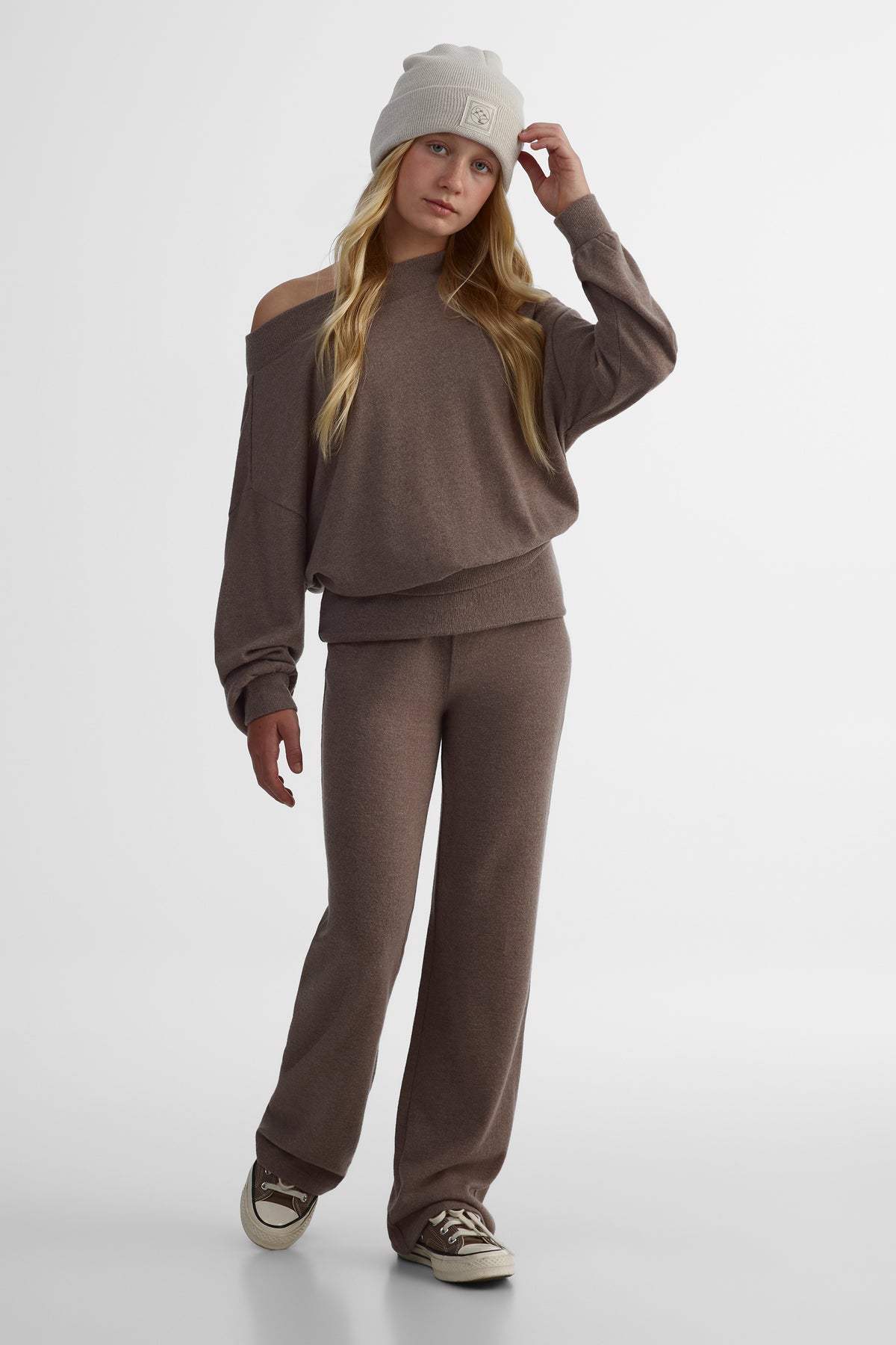 Pantalon extensible - Ado fille && BRUN MIXTE
