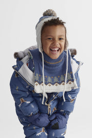 Plastron tricot bébé - Bébé garçon && BLEU