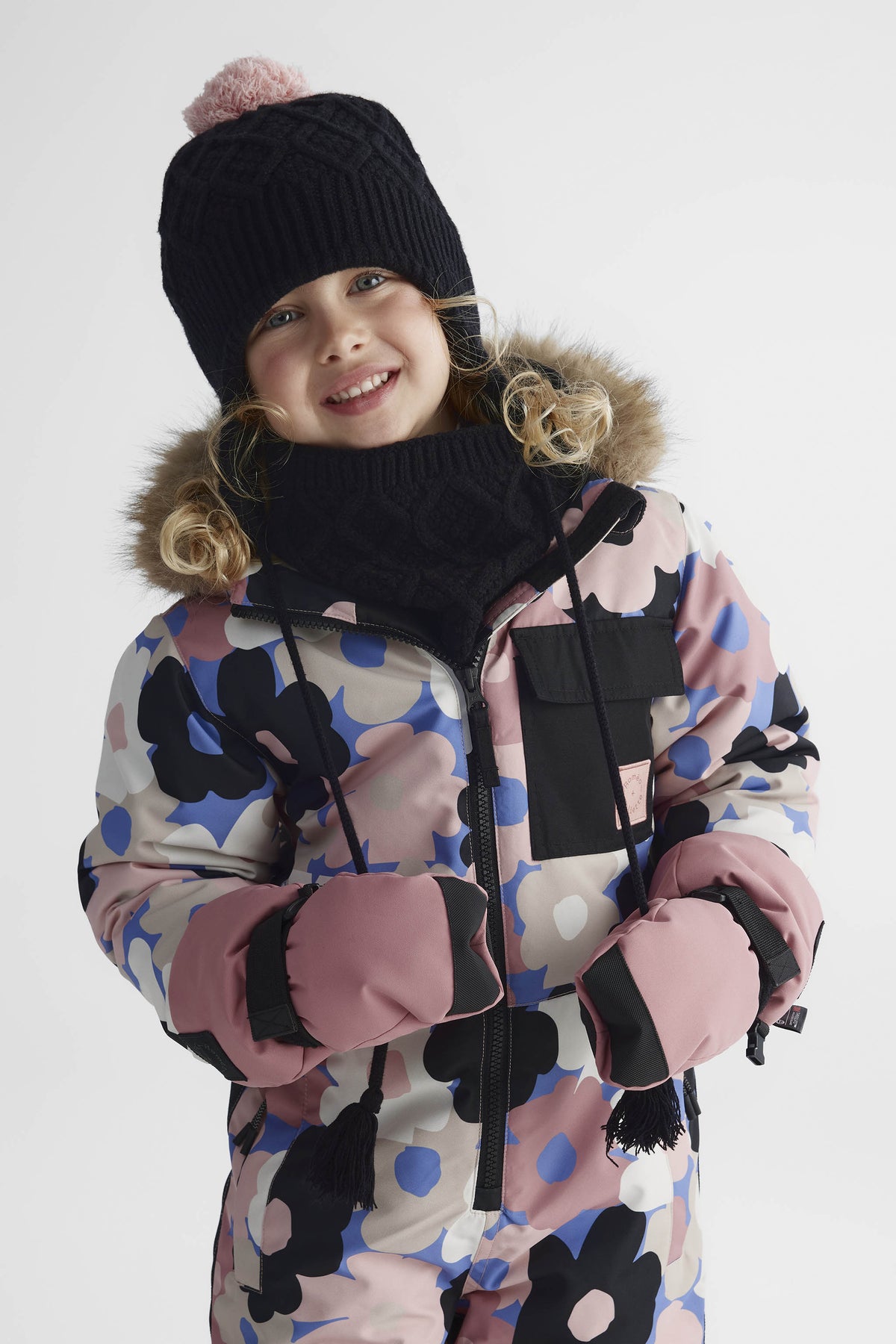 Mitaines isolées d'hiver - Enfant fille && ROSE
