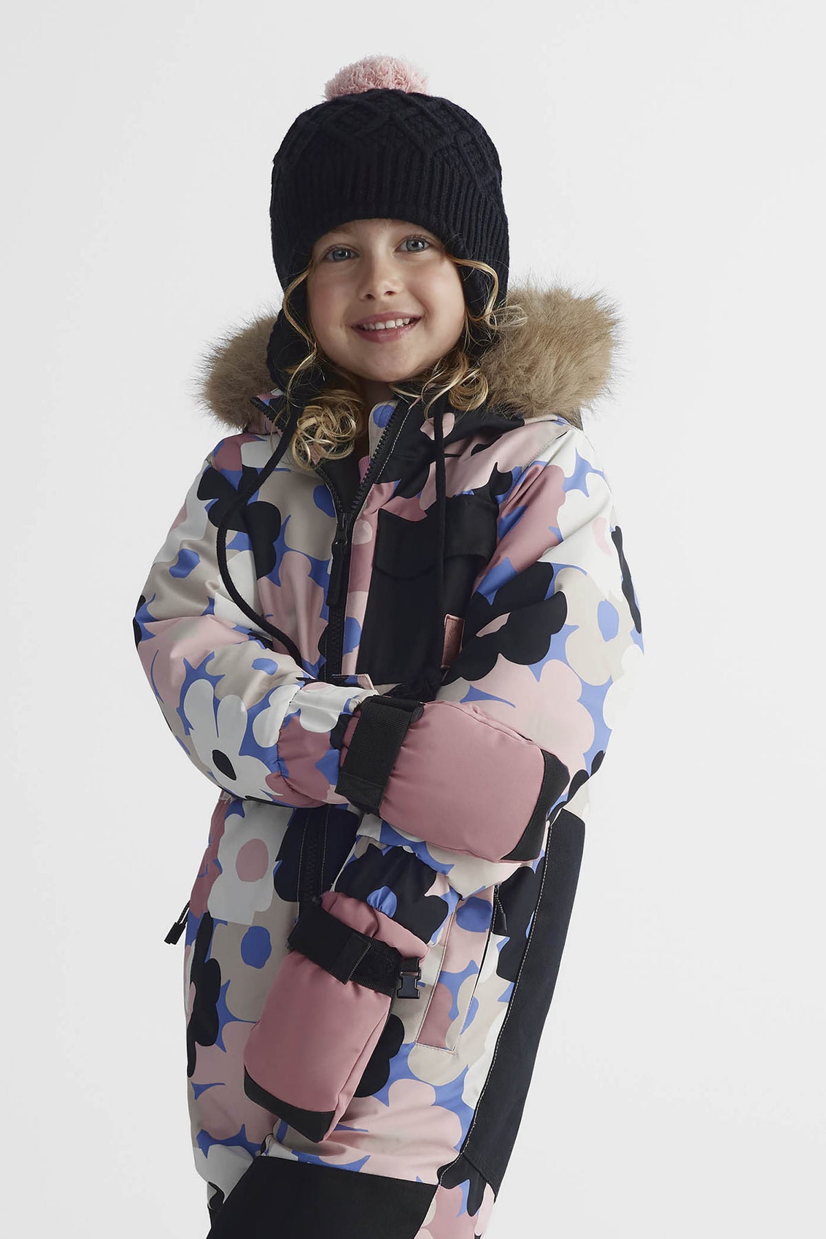 Mitaines isolées d'hiver - Enfant fille && ROSE