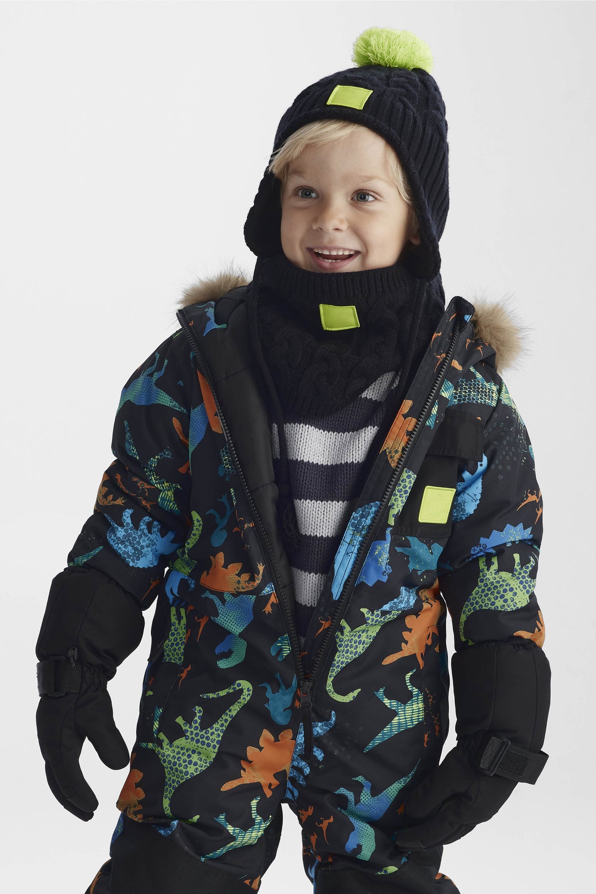 Gants isolés d'hiver - Enfant garçon && NOIR