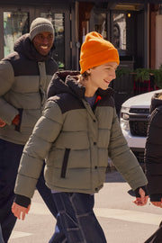Manteau d'hiver taffetas mat - Ado garçon && KAKI