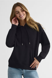 Chandail à capuchon coton ouaté - Femme && NOIR