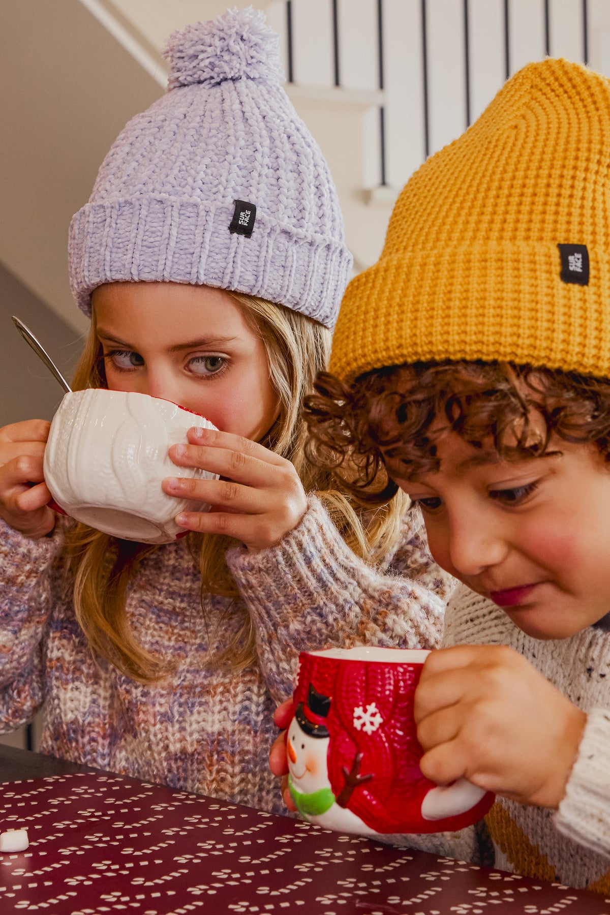 Tuque cloche chenille - Enfant fille && BLEU PALE
